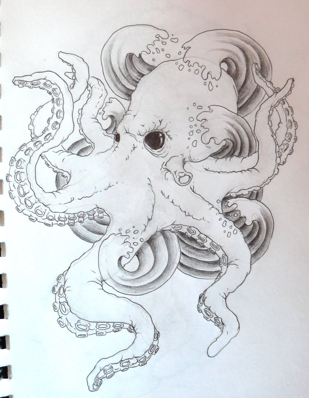 Octopus Tattoo Design by Zioman