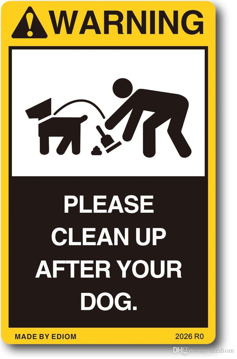 Please Clean Up After Your Dog Funny Sticker Image