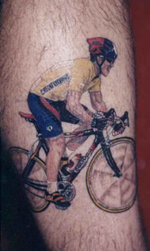 Realistic Biker Tattoo Design For Leg