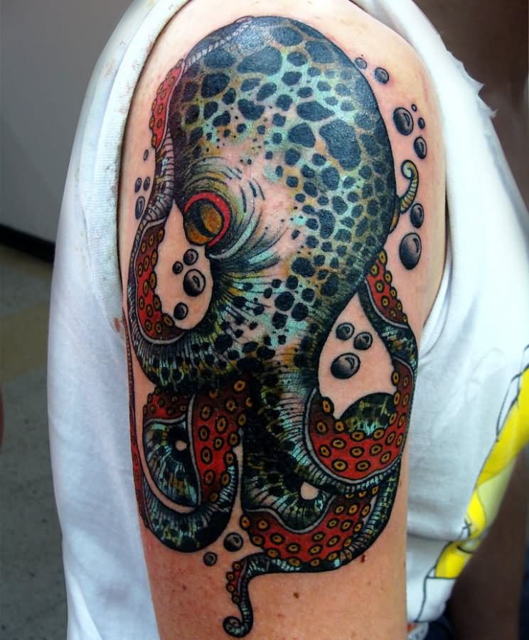 Right Half Sleeve Octopus Sleeve Tattoo