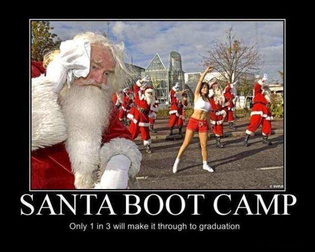 Santa Boot Camp Funny Image