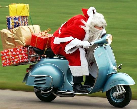 Santa Going To Distribute Gifts Funny Image