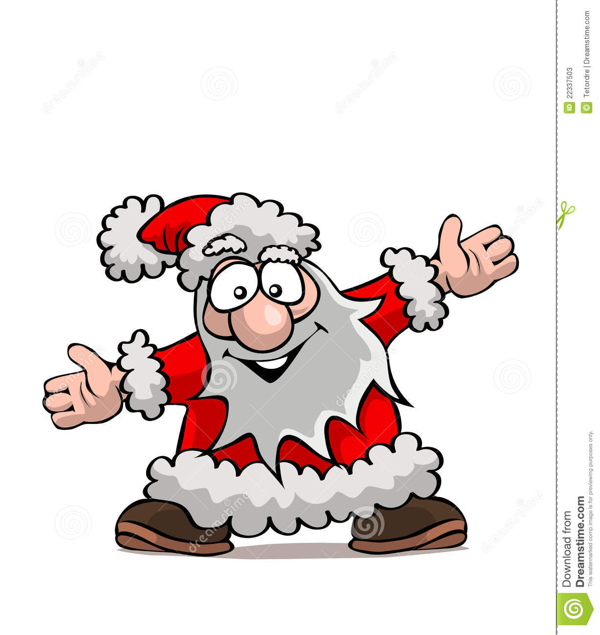 Santa Smiling Funny Cartoon Image