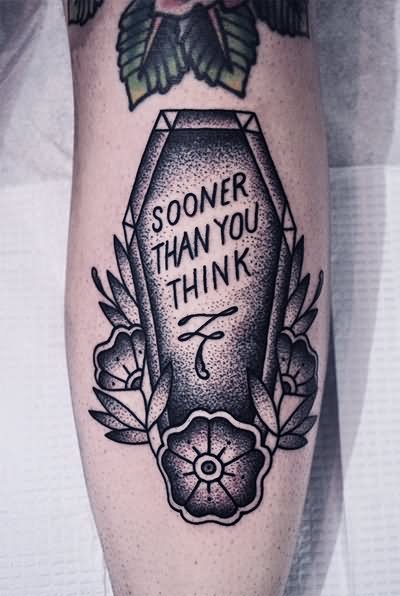 Sooner Than You Think Coffin Tattoos By Mike Adams