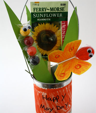 Sunflower May Day Basket