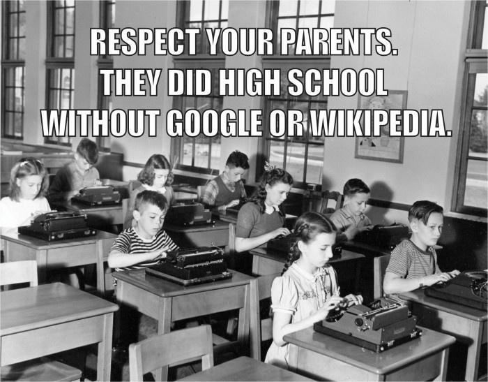 They Did High School Without Google Or Wikipedia Funny Picture