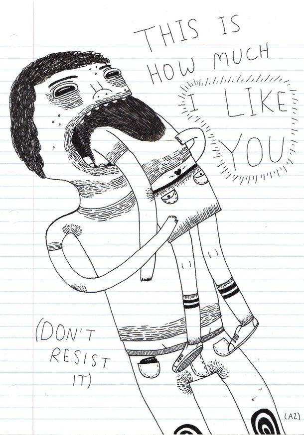 This Is How Much I Like You Funny Drawing Image For Facebook