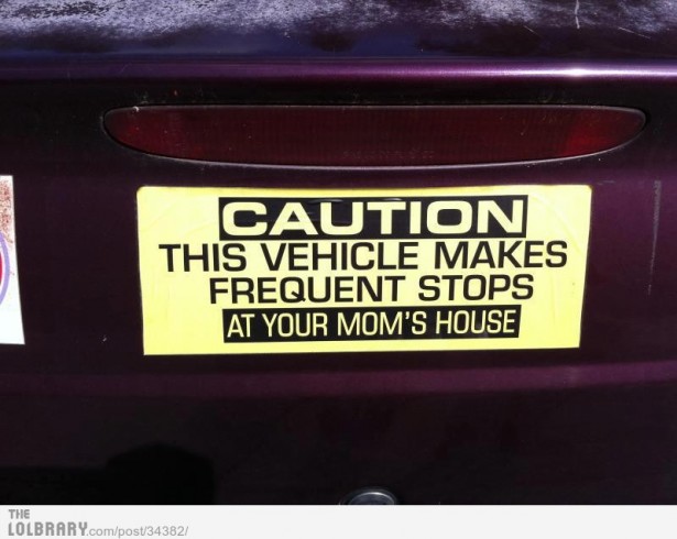 This Vehicle Makes Frequent Stops Funny Caution Sticker For Car