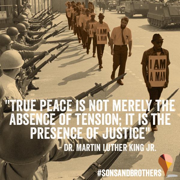 True peace is not merely the absence of tension it is the presence of justice. (1)