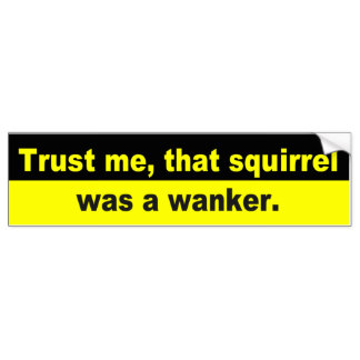 Trust Me That Squirrel Was A Wanker Funny Sticker Image