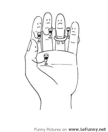 Truth About Marriage Funny Fingers Drawing Image