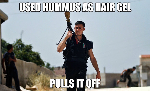 Used Hummus As Hair Gel Funny Image For Facebook
