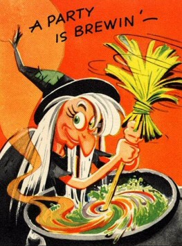 A Party Is Brewin Funny Witch Image
