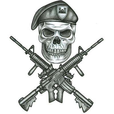 8+ Incredible Army Tattoo Designs
 Infantry Skull Tattoo