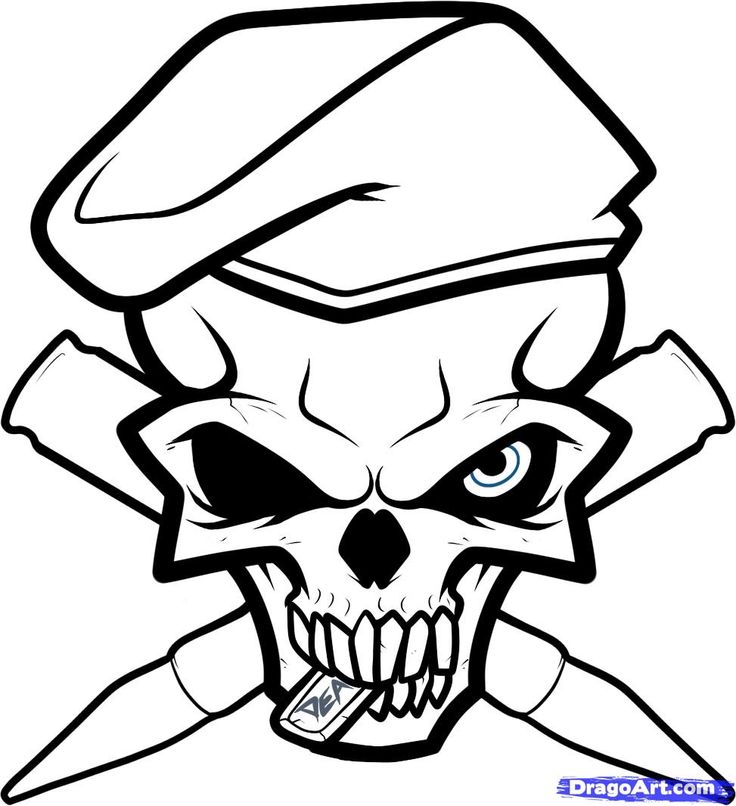 20+ Army Skull Tattoo Designs