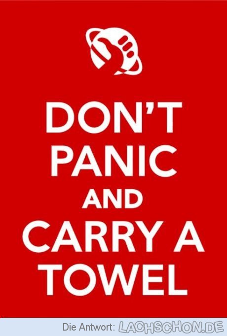 Don’t Panic And Carry Towel