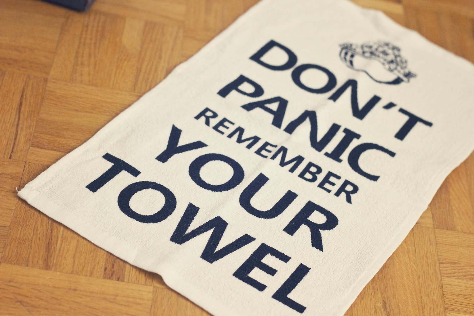 Don't Panic Remember Your Towel Happy Towel Day
