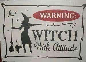 Funny Warning Witch With Attitude Image