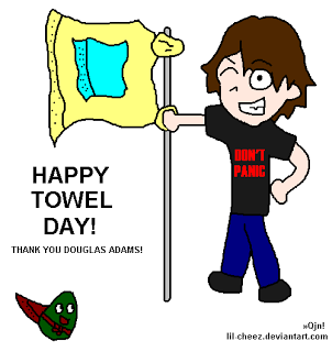 Happy Towel Day Don't Panic Clipart