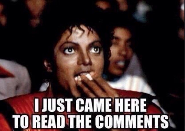 I Just Came Here To Read The Comments Funny Michael Jackson Image