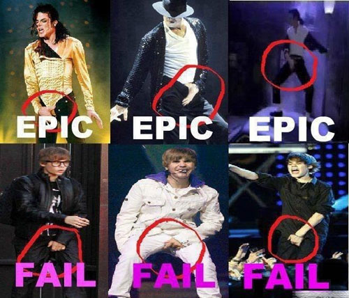 Justin Bieber Vs Michael Jackson Funny Picture