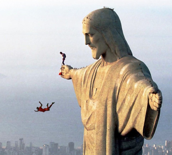 Men Jumping From Christ The Redeemer Funny Menon Stuff Picture For Whatsapp
