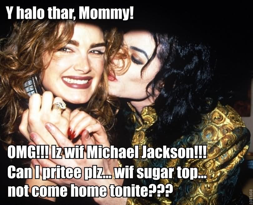 Michael Jackson Kissing Girl Funny Picture