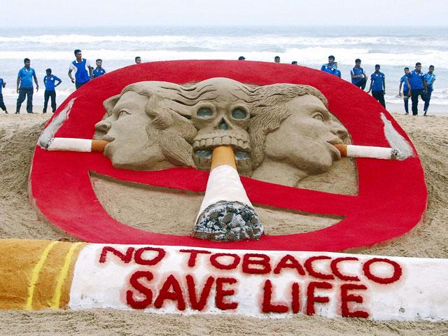 No Tobacco Save Life World No Tobacco Day Sand Art Picture