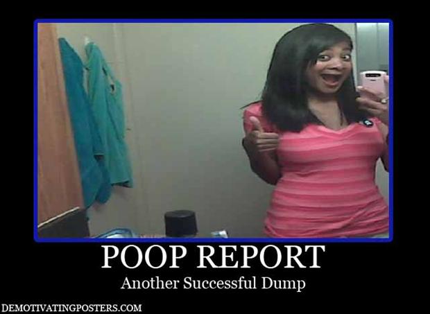 Poop Report Funny Girl Picture