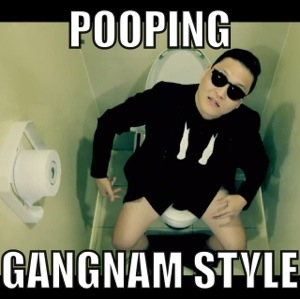 Pooping Gangnam Style Funny Picture For Whatsapp