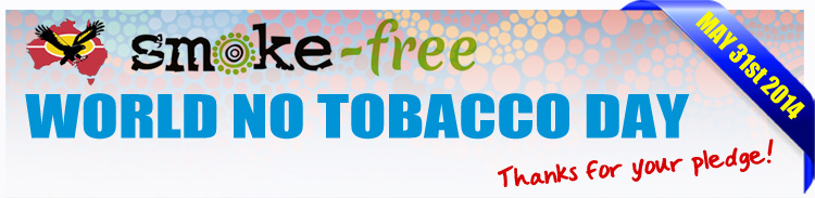 Smoke Free World No Tobacco Day Thanks For Your Pledge Header Image