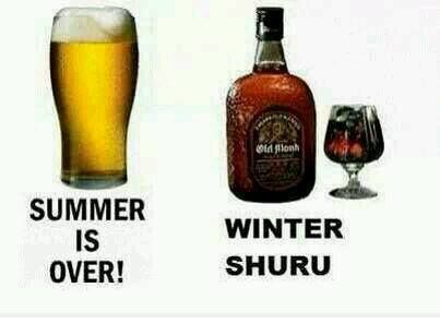 Summer Is Over Winter Shuru Funny Menon Stuff Image