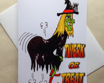 Twerk Or Treat Funny Halloween Witch Image