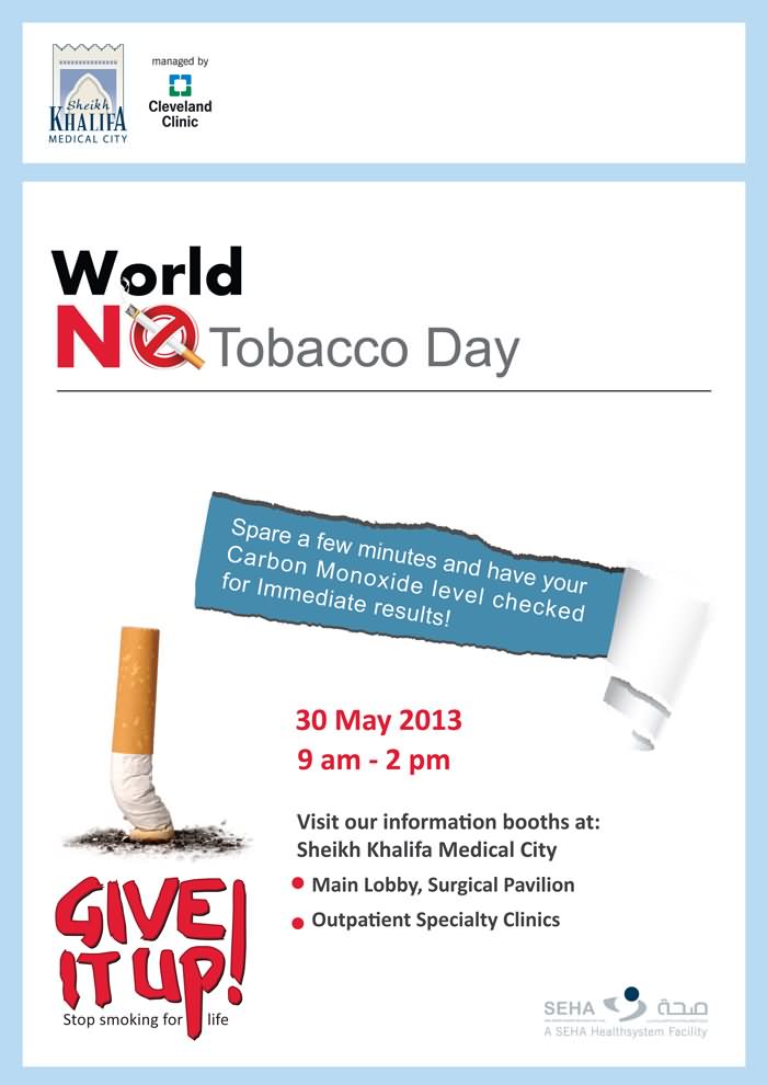 World No Tobacco Day Give It Up