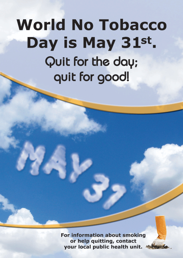 World No Tobacco Day Is May 31st Poster