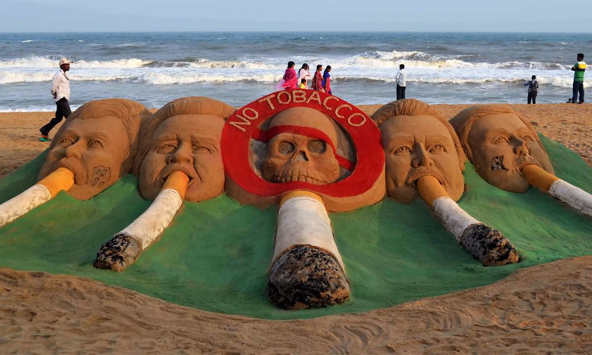 World No Tobacco Day Sand Art Image