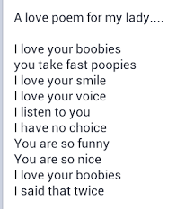 A Love Poem For My Lady Funny Love Poem Image