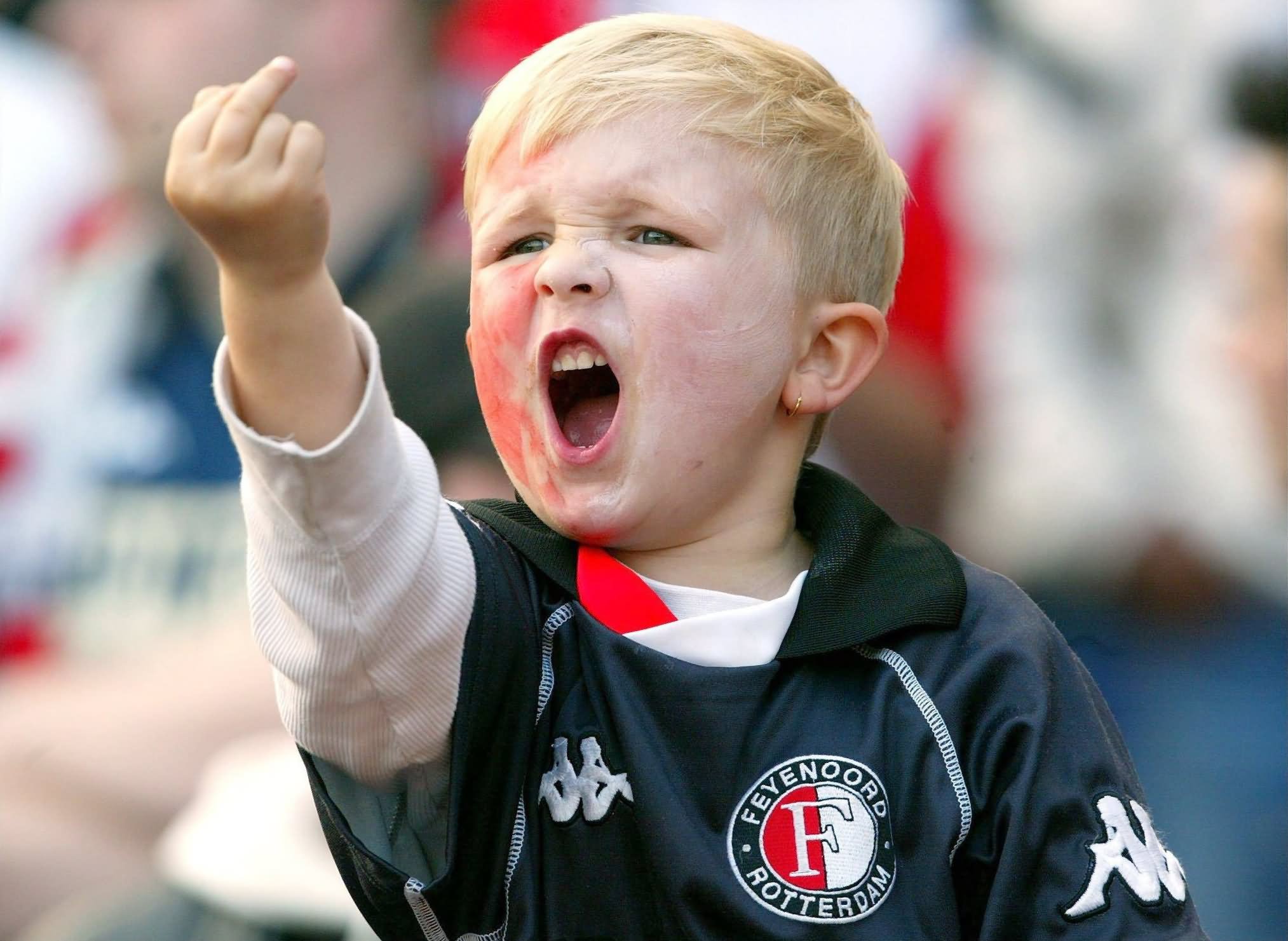 Angry Kid Flip Off Funny Image