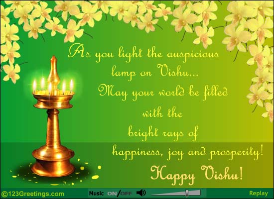 As You Light The Auspicious Lamp On Vishu Happy Vishu