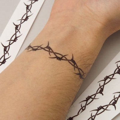 Barbed Wristband Tattoo On Wrist