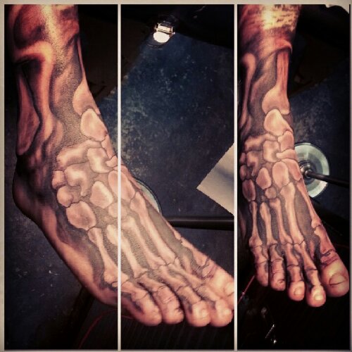 Tattoo uploaded by Boyetattoo • #biofoot #foottattoo #evil #freehand  #organic #blackandgrey • Tattoodo