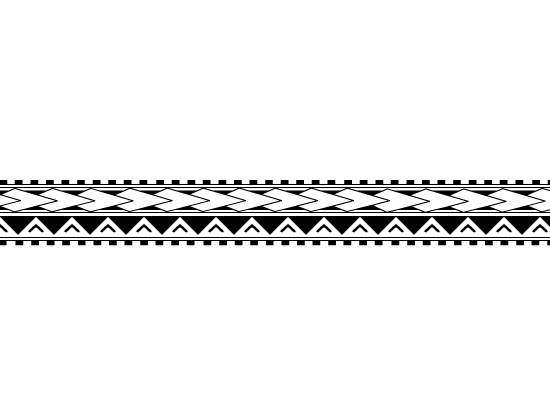 Black Polynesian Armband Tattoo Stencil