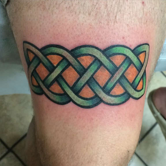 Celtic Band Tattoo On Thigh