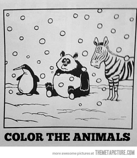 Color The Animal Funny Black And White Image