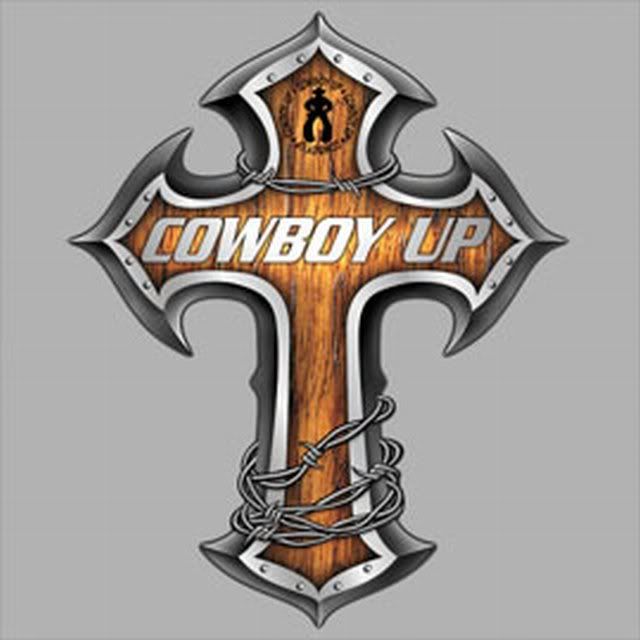 Cowboy Up - Cross Tattoo Design