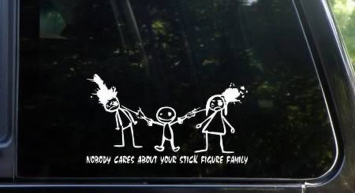 Crazy Family Sticker For Car Funny Picture