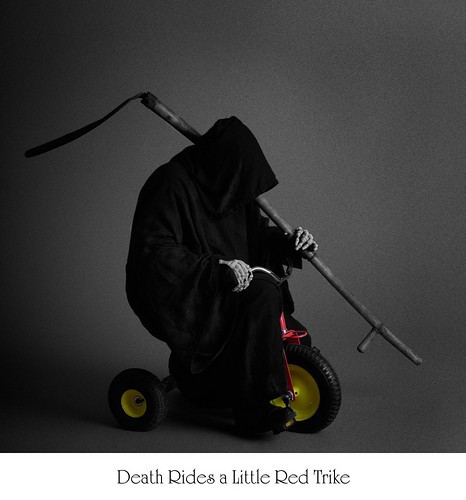 Death Rides A Little Red Trike Funny Grim Reaper Image