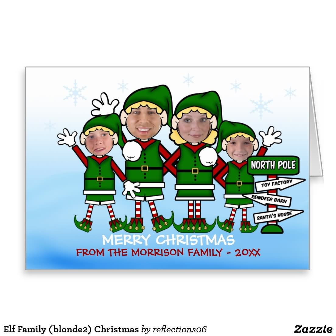 Elves Say Merry Christmas Funny Card Image