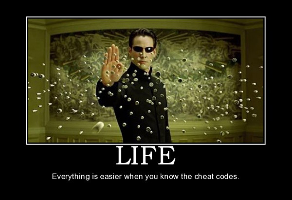 Everything Is Easier When You Know The Cheat Codes Funny Motivational Poster