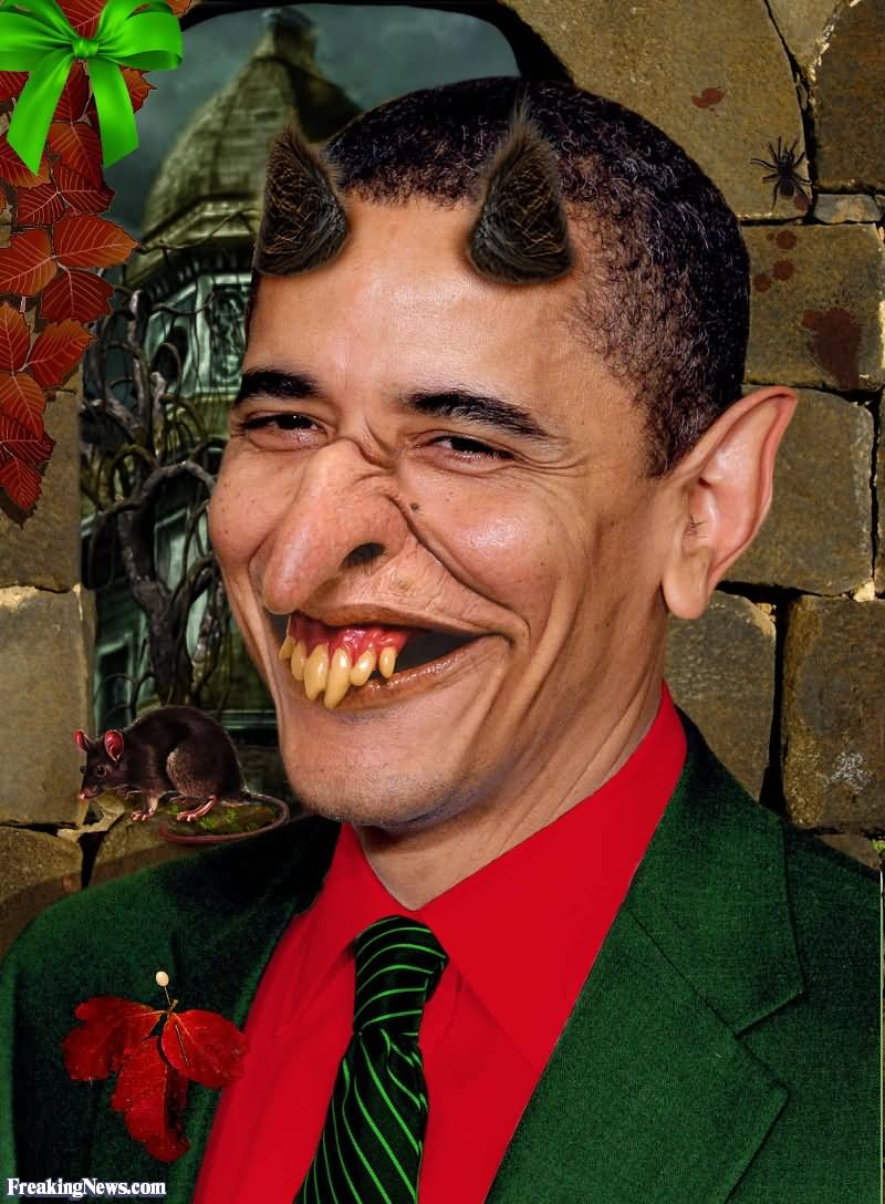 Evil Barack Obama Funny Elf Photoshop Picture